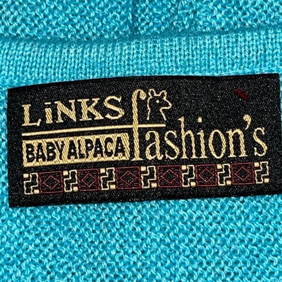 LINKS FASHION'S 100% BABY ALPACA Vintage Cardigan Sweater - Made in Peru - Small - Picture 8 of 9